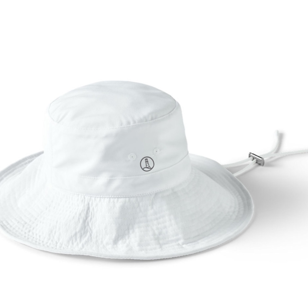 Wide-brim bucket-style sun hat